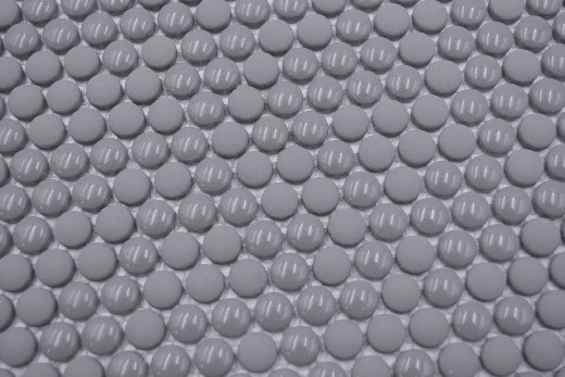 Muestra de mano redondo esmalte mezcla gris brillante/mate pared azulejo backsplash cocina ducha baño MOS140-0211_m