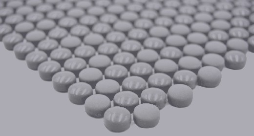 Muestra de mano redondo esmalte mezcla gris brillante/mate pared azulejo backsplash cocina ducha baño MOS140-0211_m