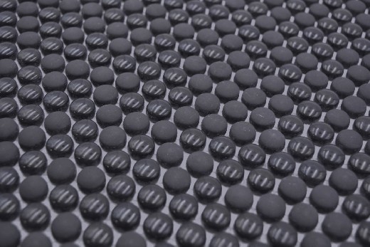 Muestra de mano redondo esmalte mezcla negro brillante/mate pared azulejo backsplash cocina ducha baño MOS140-0311_m