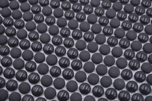 Muestra de mano redondo esmalte mezcla negro brillante/mate pared azulejo backsplash cocina ducha baño MOS140-0311_m