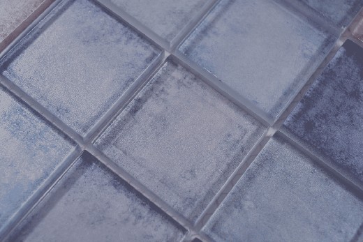 Muestra de mano mosaico de vidrio cuadrado Crystal mix Azul pared azulejo backsplash cocina ducha baño MOS88-0411_m