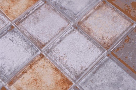 Muestra de mano mosaico de vidrio cuadrado Crystal mezcla color pared azulejo backsplash cocina ducha baño MOS88-0412_m