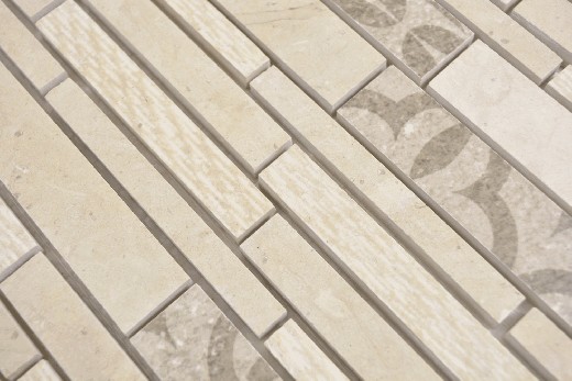Muestra de mano compuesto mármol/cerámica mezcla beige 2F pared azulejo backsplash cocina ducha baño MOS180-A0127B_m