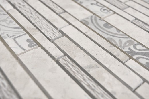 Muestra de mano compuesto mármol/cerámica mezcla gris 2F pared azulejo backsplash cocina ducha baño MOS180-C0727G_m
