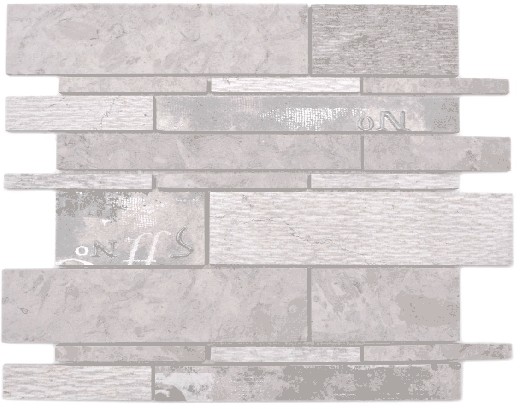 Muestra de mano compuesto mármol/cerámica mezcla gris/color 2F pared azulejo backsplash cocina ducha baño MOS180-C07STG_m