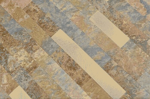 Muestra de mano vinilo compuesto efecto piedra Multi Slate/Gold mosaico azulejo pared backsplash MOS200-MSG_m