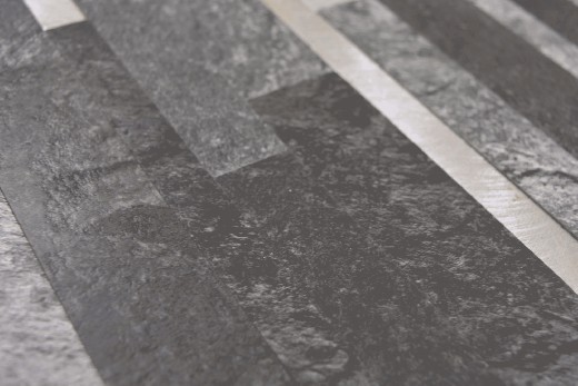 Muestra de mano vinilo compuesto efecto piedra negro Qaurtz/plata mosaico azulejo pared backsplash MOS200-32BS_m