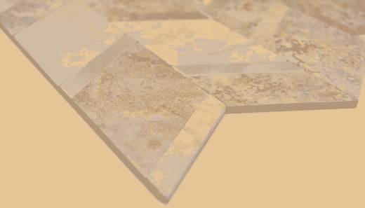 Muestra de mano flecha vinilo efecto piedra Beige caliza/Plata azulejo de pared MOS200-46LBG_m