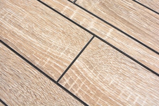 Muestra de mano aluminio compuesto aspecto madera Madera Gris Estructura pared azulejo espejo MOS200-57WGS_m