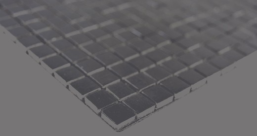Muestrario de mano aluminio cuadrado negro Silk Brushed espejo para azulejos de pared MOS200-L1B_m