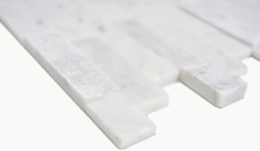 Muestra de mano azulejo de pared de piedra natural compuesta con aspecto de Carrara MOS200-M22_m