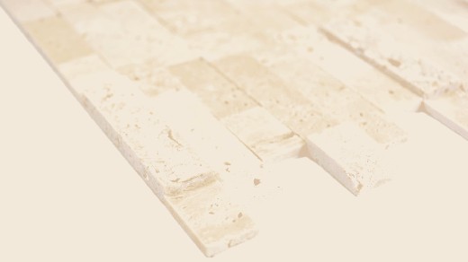 Muestra de mano compuesto piedra natural travertino beige azulejo de pared MOS200-M42_m