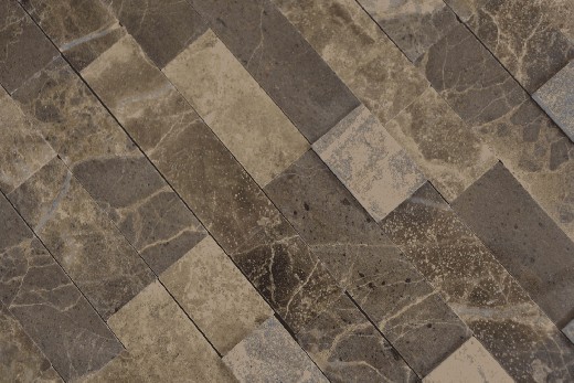 Muestra de mano de piedra natural compuesta Emperador azulejo de pared MOS200-M52_m