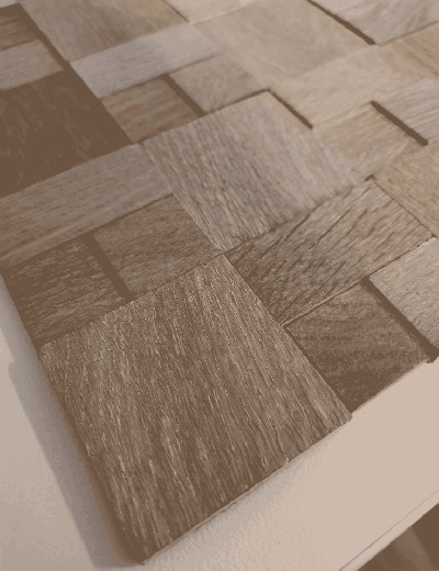 Muestra de mano combinación Woodland Roble Madera gris azul claro 3D azulejo de pared MOS170-22G_m