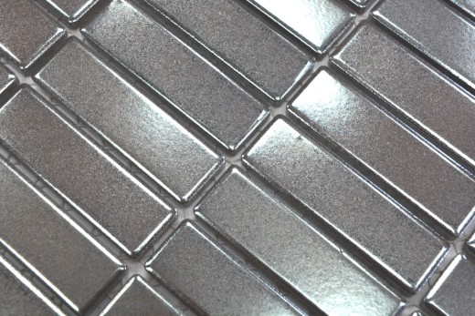 Muestra de mano mosaico azulejo cerámica varillas plata MOS24-0217_m