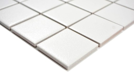 Pintado a mano de cerámica azulejos de mosaico blanco antiguo SMOOTH-SOLID backsplash cocina cuarto de baño - MOS14-0111-R10_m