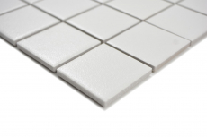 Pintado a mano de cerámica azulejos de mosaico blanco antiguo SMOOTH-SOLID backsplash cocina cuarto de baño - MOS14-0111-R10_m