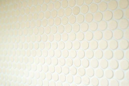 Muestra de mano aluminio mosaico azulejo cerámica botón blanco beige claro sin esmaltar MOS10-1202-R10_m