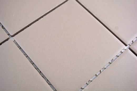 Muestra de mano azulejo mosaico cerámica gris claro sin esmaltar MOS22-1204_m