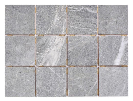 Azulejo de mosaico de cerámica gris antracita mate efecto piedra Piastrella - MOS22-BH172