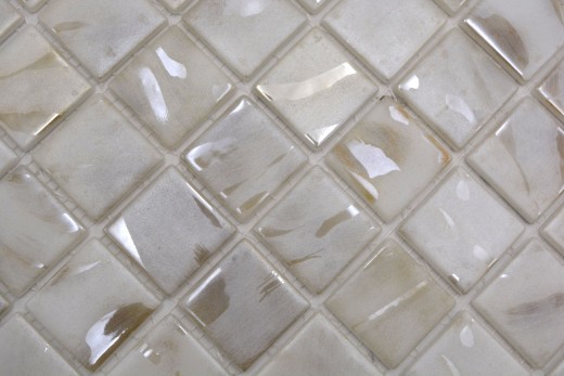 Piscina mosaico piscina mosaico de vidrio marfil crema beige brillo iridiscente pared suelo cocina baño ducha MOS220-71380U