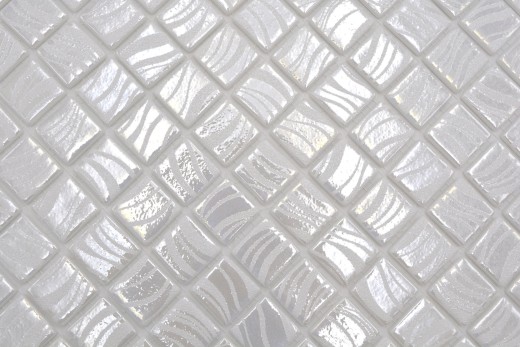 Mosaico azulejo piscina mosaico piscina mosaico blanco crema plata brillo metálico pared ducha ESPAÑA MOS220-78252U