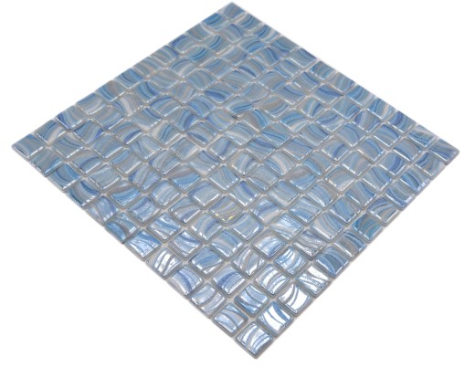 Mosaico piscina mosaico piscina mosaico azul claro plata brillo metálico pared de ducha ESPAÑA - MOS220-78251U_f