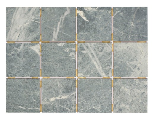 Muestra de mano mosaico cerámico gris-verde mate aspecto piedra Piastrella MOS22-BH395_m