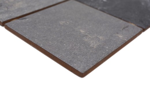 Muestra de mano mosaico cerámico gris antracita negro mate efecto piedra Piastrella MOS22-BH493_m