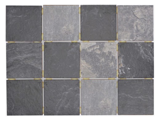 Muestra de mano mosaico cerámico gris antracita negro mate efecto piedra Piastrella MOS22-BH493_m