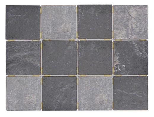 Muestra de mano mosaico cerámico gris antracita negro mate efecto piedra Piastrella MOS22-BH493_m