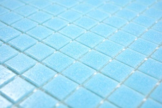 Muestra de mano piscina mosaico azulejo piscina mosaico de vidrio mosaico azul cielo pegado con papel - MOS200-A12-P_m