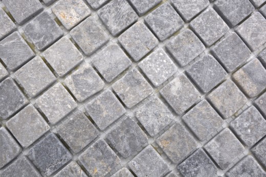 Muestra de mano mosaico de mármol gris claro gris antracita piedra natural antiguo - MOS36-TN23_m