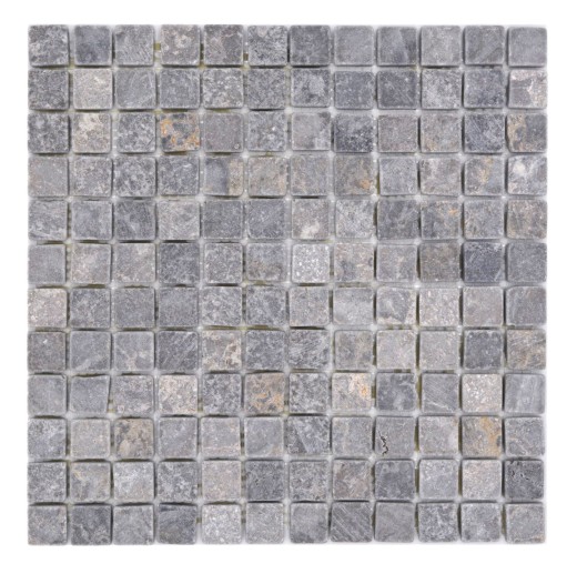 Muestra de mano mosaico de mármol gris claro gris antracita piedra natural antiguo - MOS36-TN23_m