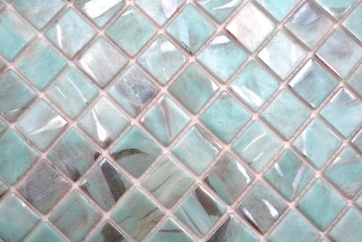 Muestra de mano mosaico azulejo piscina mosaico piscina mosaico turquesa azul gris crema plata shimmer ducha pared ESPAÑA - MOS220-71253U_m