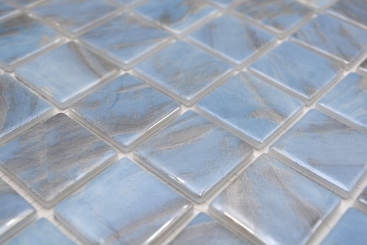 Muestra de mano piscina mosaico piscina mosaico de vidrio mármol shimmer gris crema plata pared suelo cocina baño ducha - MOS220-71382U_m