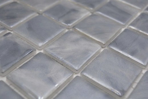 Muestra de mano piscina mosaico piscina mosaico de vidrio mosaico gris paloma tonos beige con tinte azul pared suelo cocina baño ducha - MOS220-71384U_m