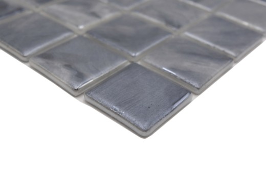 Muestra de mano piscina mosaico piscina mosaico de vidrio mosaico gris paloma tonos beige con tinte azul pared suelo cocina baño ducha - MOS220-71384U_m