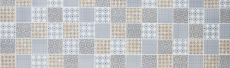 Retro vintage mosaico azulejo backsplash cocina backsplash blanco azul naranja gris MOS22B-1404_f | 10 esteras de mosaico