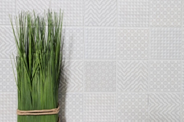 Retro vintage de cerámica gris Geo Grey MOS22B-1402_f | 10 esteras de mosaico