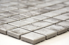Azulejos de mosaico retro vintage cerámica mosaico gris caqui azulejo backsplash cocina backsplash MOS18D-1402_f | 10 esteras de mosaico