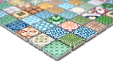 Mosaico de cerámica colorido mosaico azulejo aspecto español retro vintage MOS18D-1616