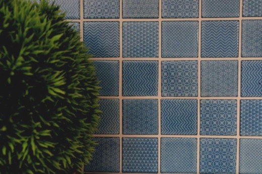 Azulejo de mosaico de cerámica azul BAD piscina azul azulejo espejo ducha baño azulejo MOS16-0404