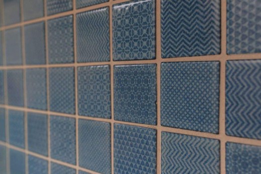 Azulejo de mosaico de cerámica azul BAD piscina azul azulejo espejo ducha baño azulejo MOS16-0404