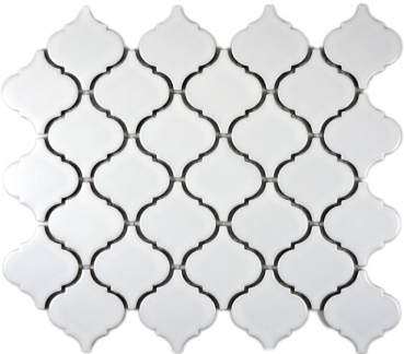 Muestra de mano retro vintage mosaico azulejo cerámica florentino blanco mate MOS13-11WM_m
