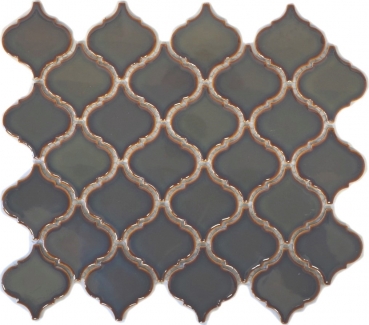 Muestra de mano retro vintage mosaico azulejo cerámica florentino viejo verde brillante MOS13-0508_m