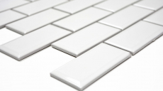 Metro Subway azulejos BLANCO faceta mosaico azulejo de cerámica backsplash pared de la cocina MOS26M-0101