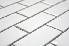 Metro Subway azulejos BLANCO faceta mosaico azulejo de cerámica backsplash pared de la cocina MOS26M-0101