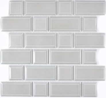 Metro Subway Azulejo Gris Mud Facet Mosaico Azulejo de cerámica Backsplash Cocina Pared MOS26WM-0202