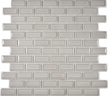 Muestra de mano Mini Metro Subway mosaico azulejo cerámica azulejo backsplash piedra gris MOS26-0204_m